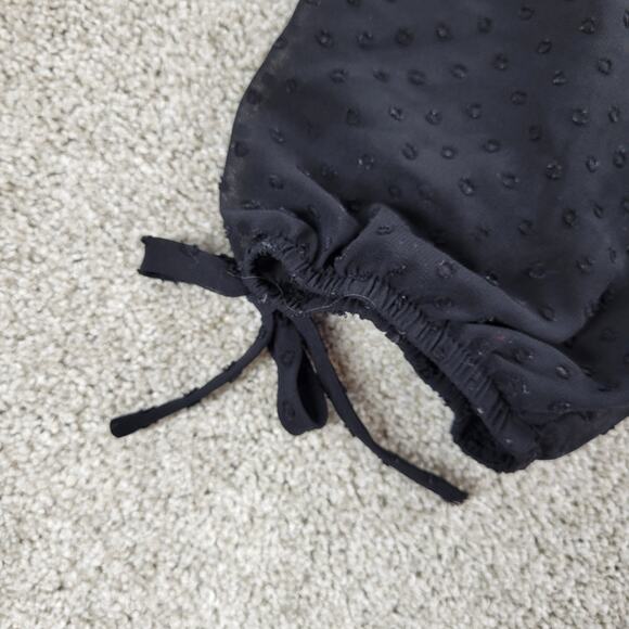 Speechless Blouson Dress Womens L Black Tiered Babydoll Ruffled Tie Backless - Picture 9 of 12